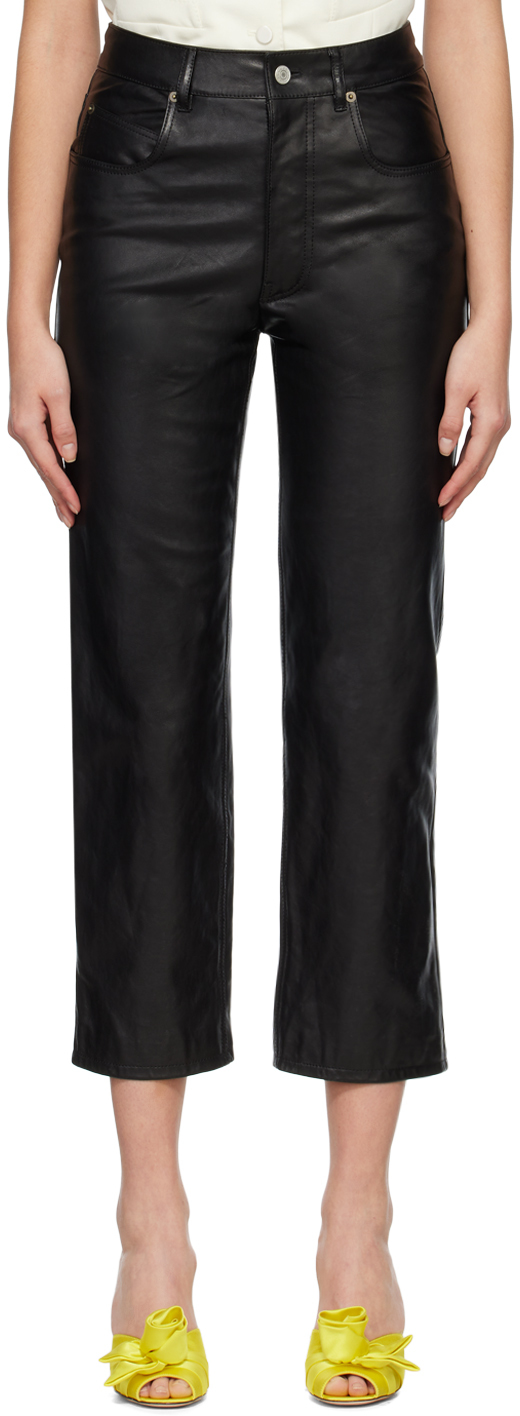 The Mannei slitankle Leather Trousers  Farfetch