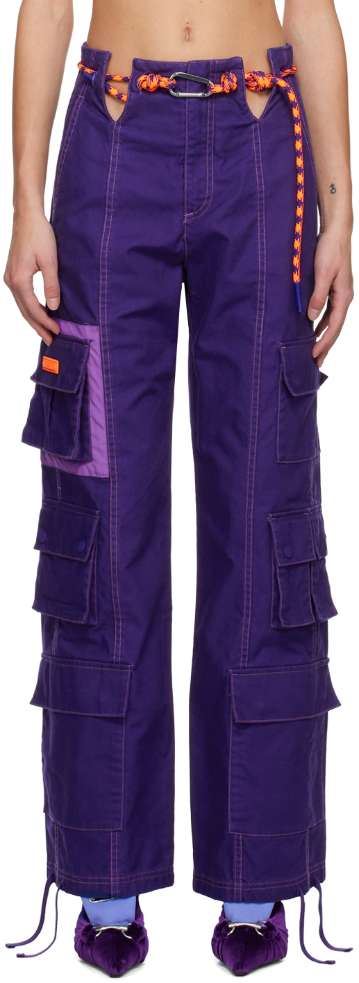 Meting Druipend Vergelijking adidas x IVY PARK: Purple Belted Cargo Pants | SSENSE