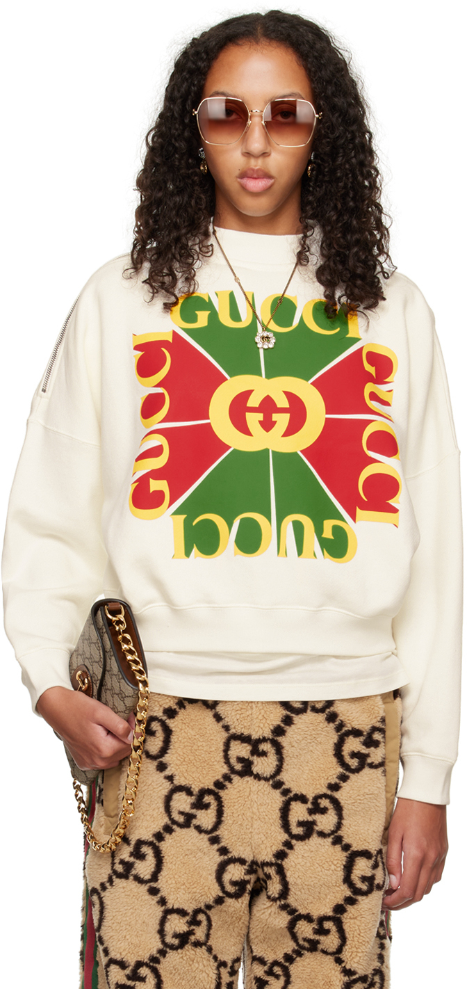 Gucci: Off-White Interlocking G Sweatshirt | SSENSE