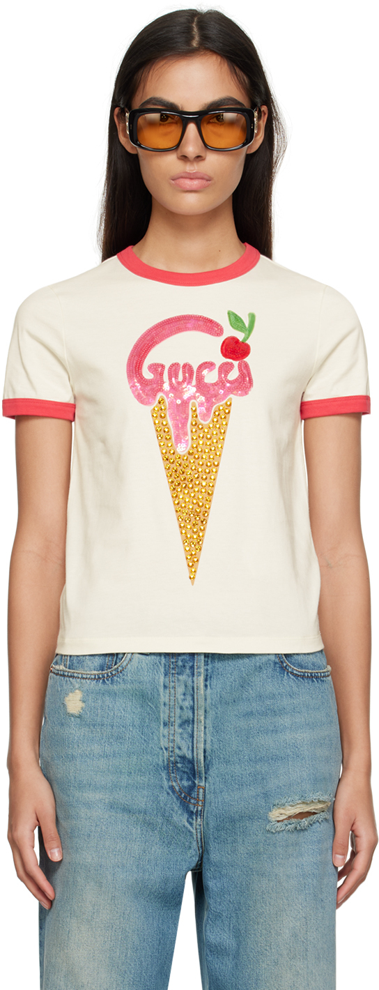 vindue relæ kapitalisme Gucci: Off-White Ice Cream T-Shirt | SSENSE