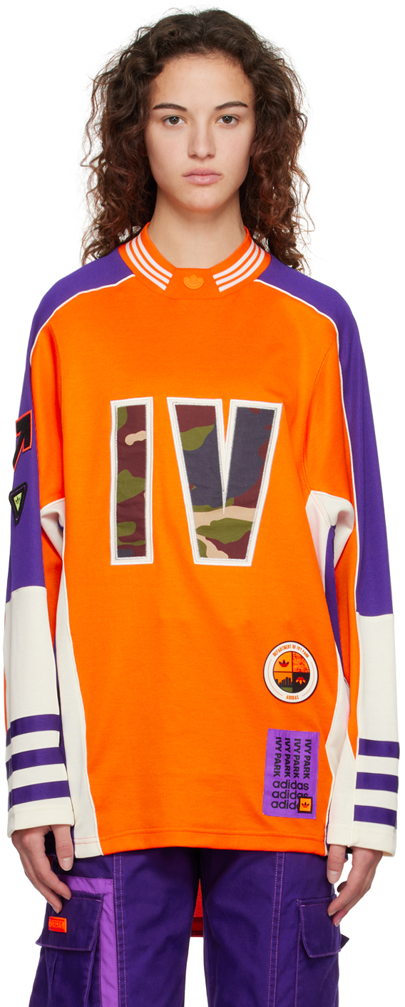 Cien años Español Derechos de autor Orange Jersey Long Sleeve T-Shirt by adidas x IVY PARK on Sale