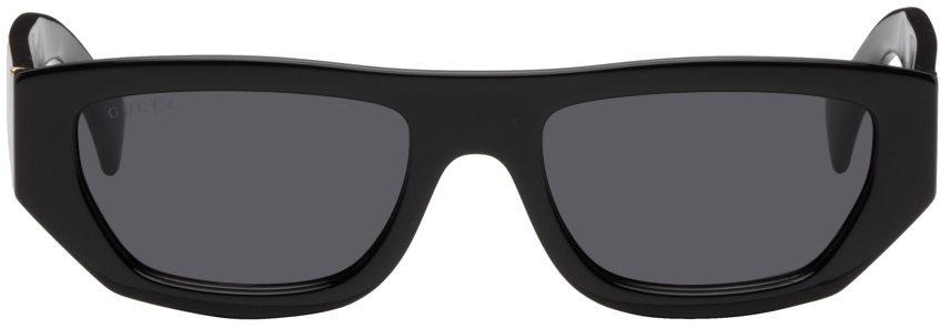 Ssense Uomo Accessori Occhiali da sole Black Rectangular Sunglasses 