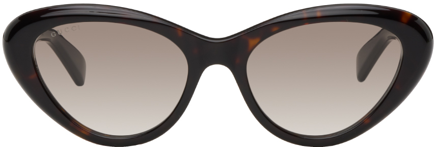 Gucci Tortoiseshell Cat Eye Sunglasses Ssense Canada