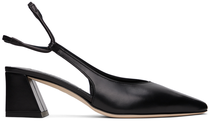 Aeyde Polly Leather Slingback Pumps In Black