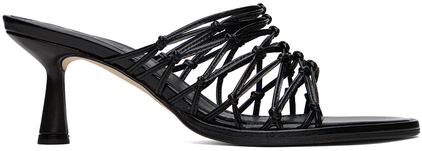 Aeyde Black Sibi Heeled Sandals
