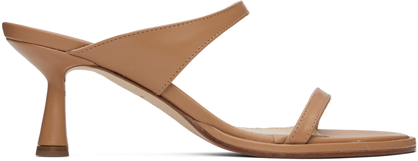 Aeyde 65mm Maru Leather Sandals In Beige