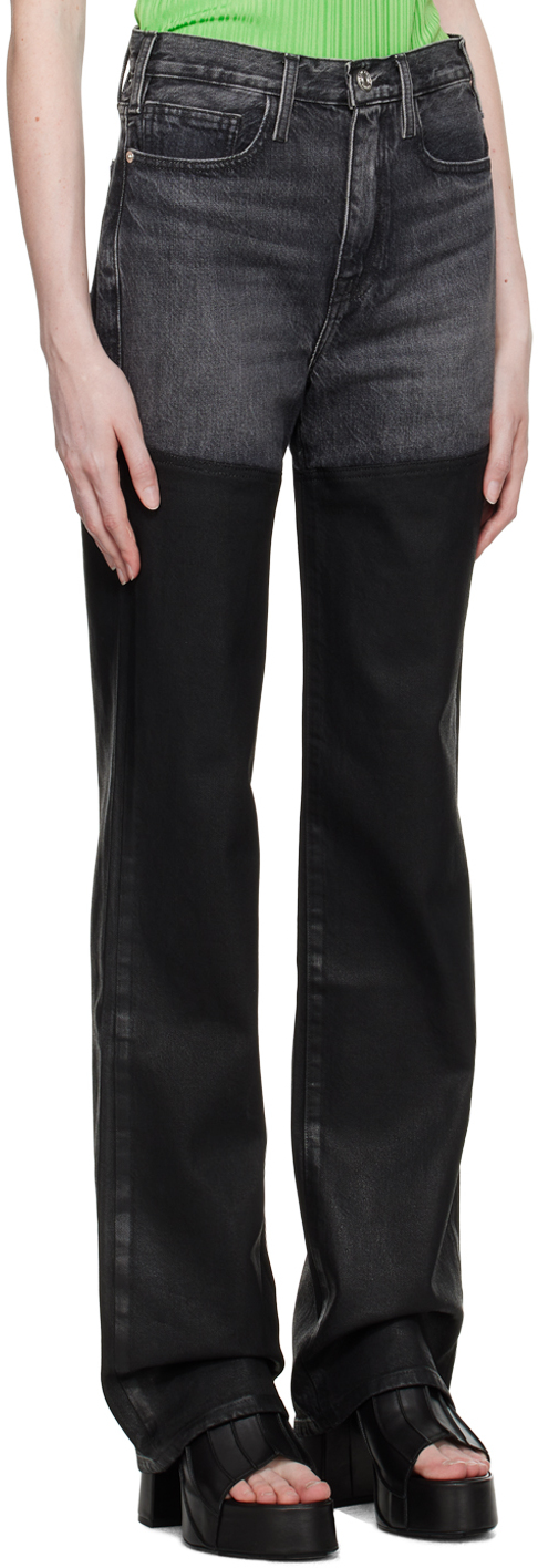 Frame Le Jane Coated Jeans In Midnight Mix