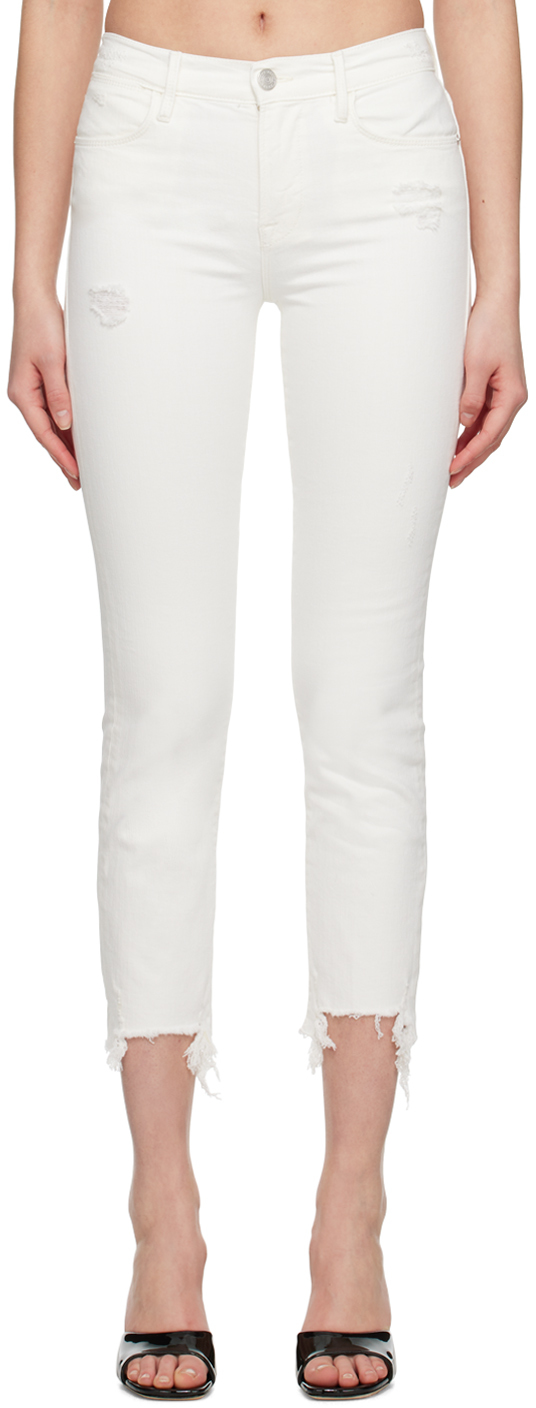 Frame White Le High Straight Jeans
