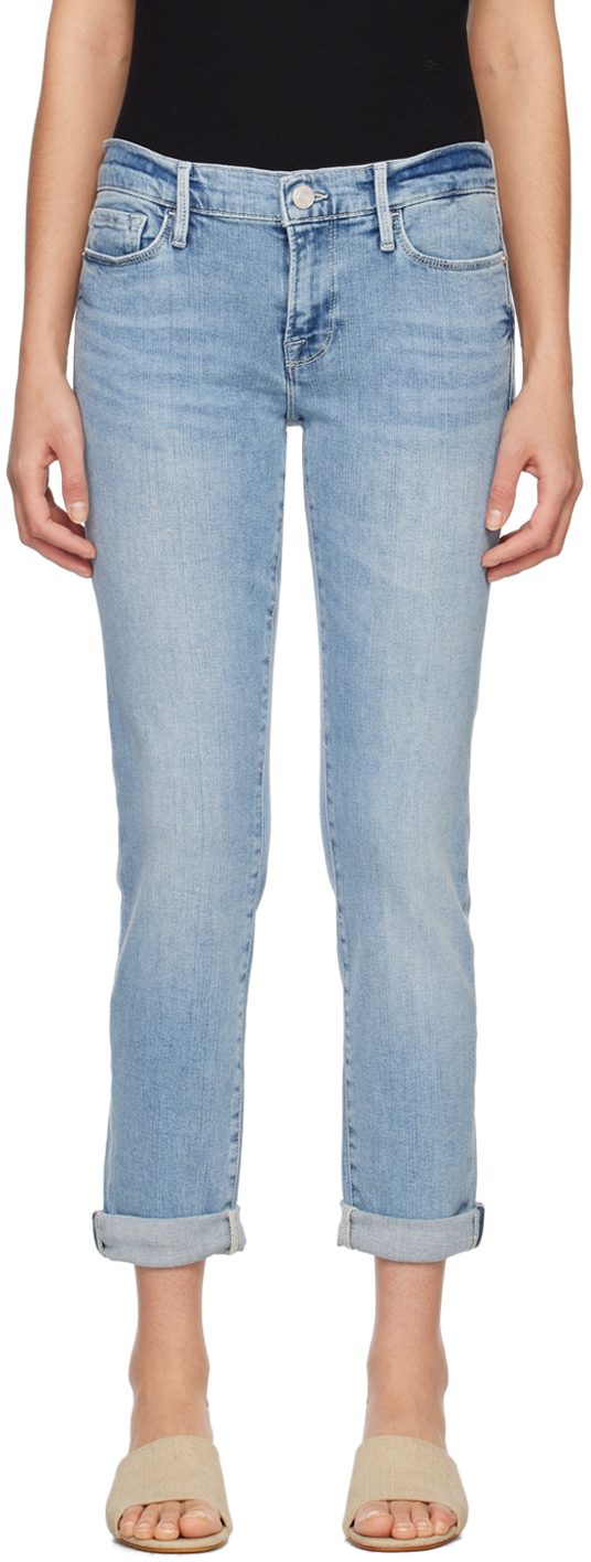 Frame Blue 'le Garcon' Jeans In Galeston