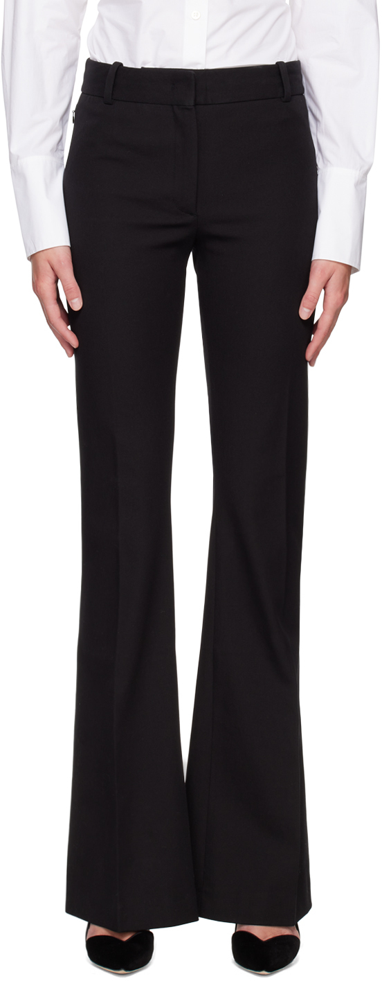 FRAME Black 'Le High Flare' Trousers