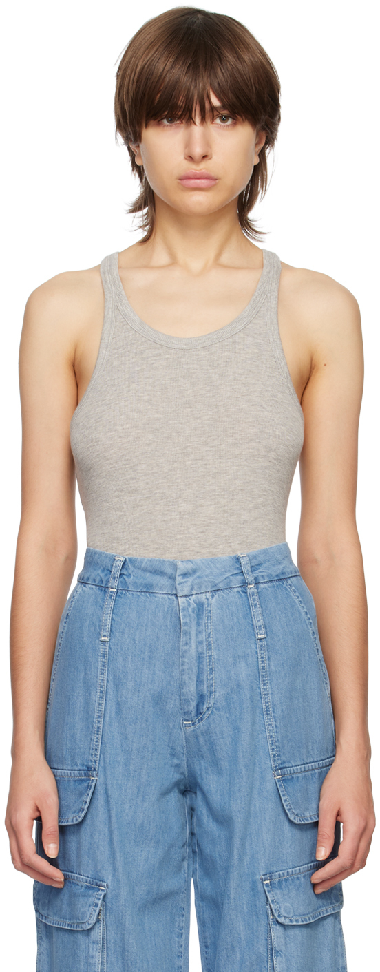 Gray Rib FRAME: Gray Rib Tank Top | SSENSE