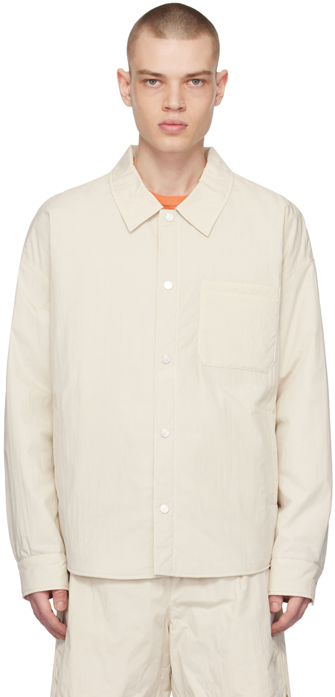 Frame Off-white Padded Jacket In White Beige