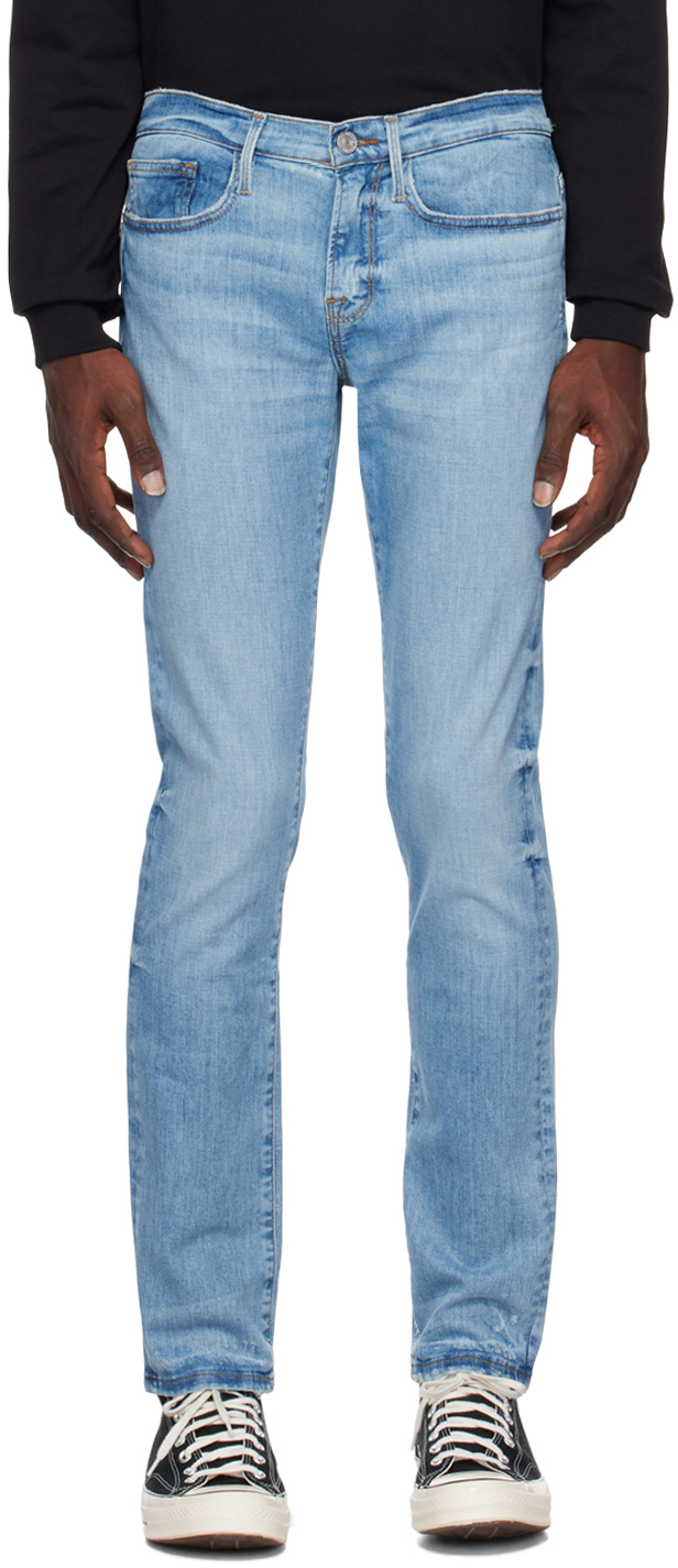 Frame Blue 'l'homme Skinny Degradable' Jeans In Crestwood