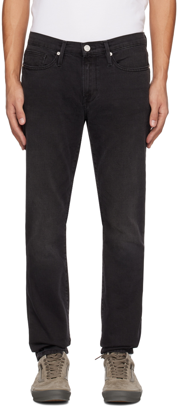 Frame Grey 'l'homme Skinny' Jeans In Fade To Grey