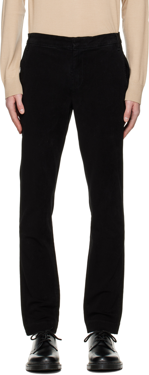 Black Birdseye Trousers Ssense Uomo Abbigliamento Pantaloni e jeans Pantaloni Pantaloni di pelle 
