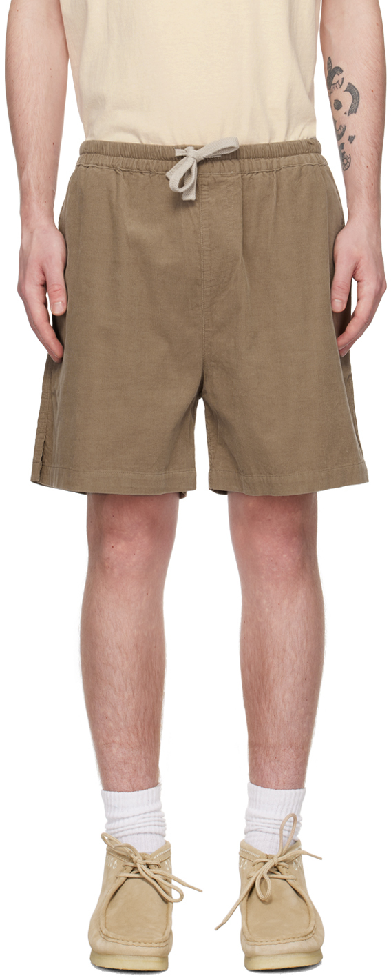 Frame Tan Three-pocket Shorts In Dark Beige