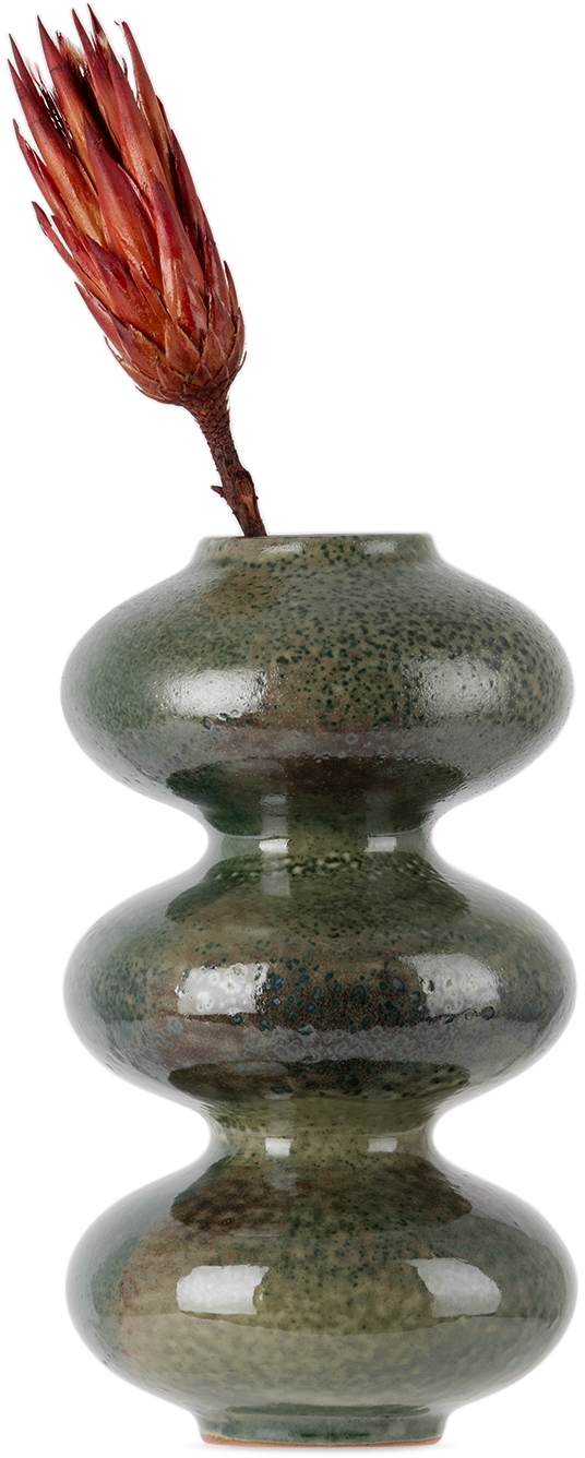 Forma Rosa Studio Green Wave Form Vase