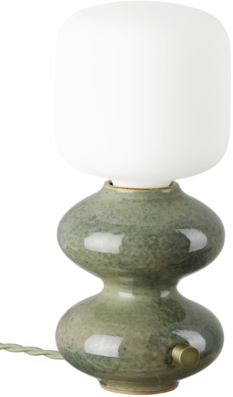Forma Rosa Studio Green Mini Wave Form Table Lamp In Green