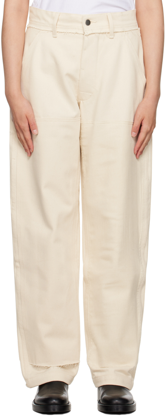 Airei Beige Panel Trousers In Natural