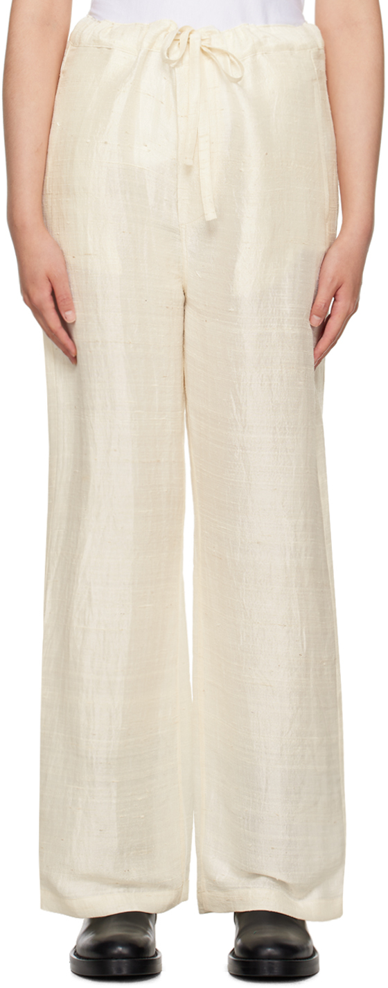 Airei Beige Drawstring Trousers In Natural