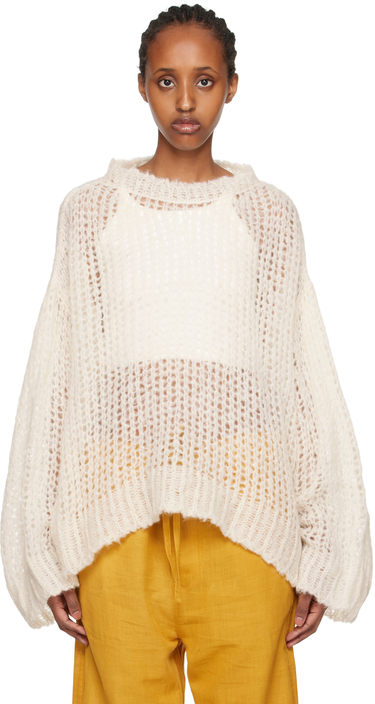 Airei Ssense Exclusive Off-white Sweater In Natural
