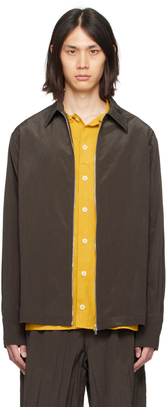 Brown Crinkle Jacket