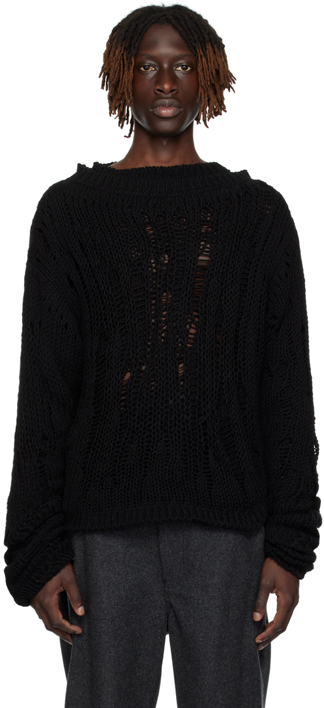 Airei Black Double Layer Sweater
