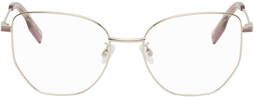 MCQ Gold & Pink Cat-Eye Glasses