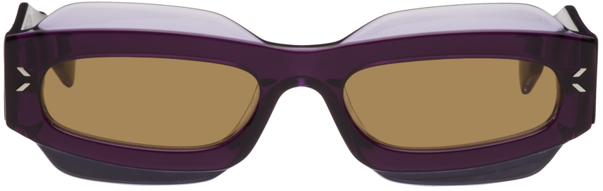 MCQ Purple Rectangular Sunglasses