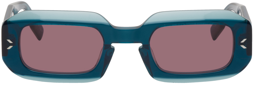Blue Rectangular Sunglasses