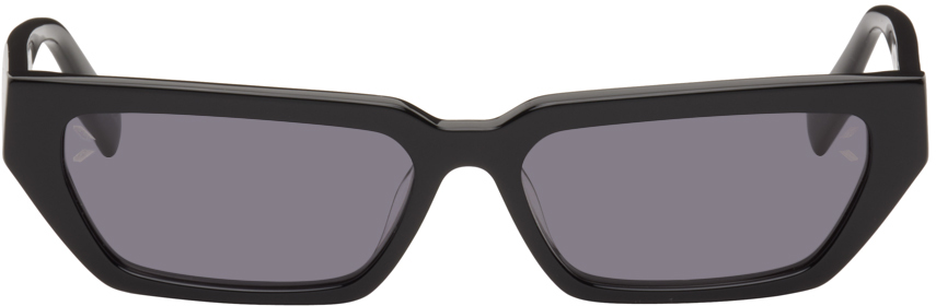 Mcq By Alexander Mcqueen Black Cat-eye Sunglasses In 001 Black