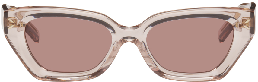 Mcq By Alexander Mcqueen Pink Angular Sunglasses In 005 Pink