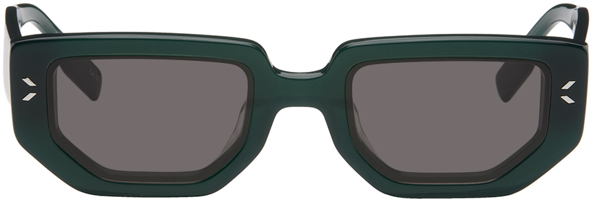 Green Hexagonal Sunglasses