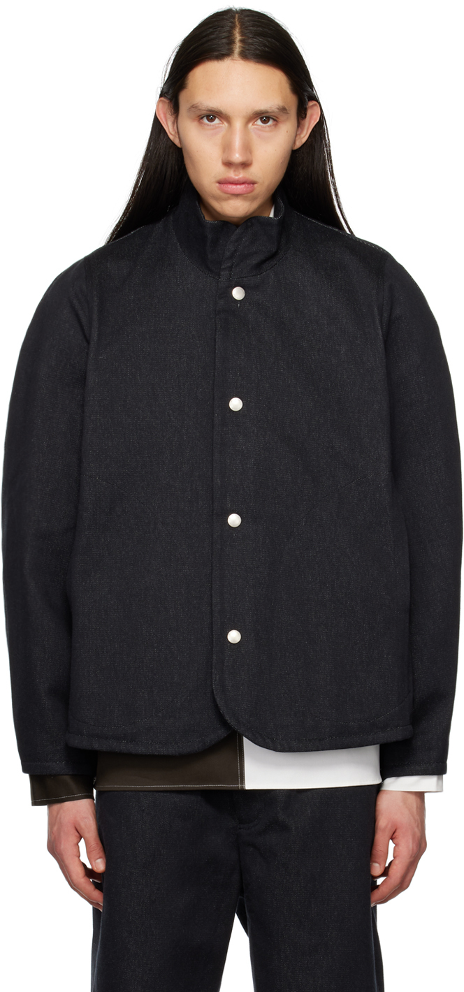 3MAN: Black Blanket Jacket | SSENSE