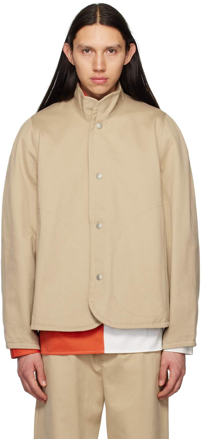 Beige Blanket Jacket by 3MAN on Sale