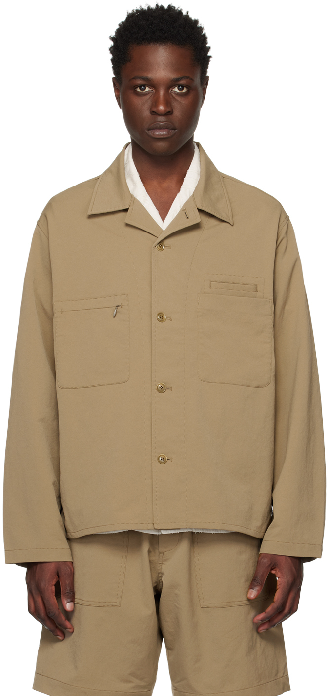 Nanamica: Tan Button Jacket | SSENSE