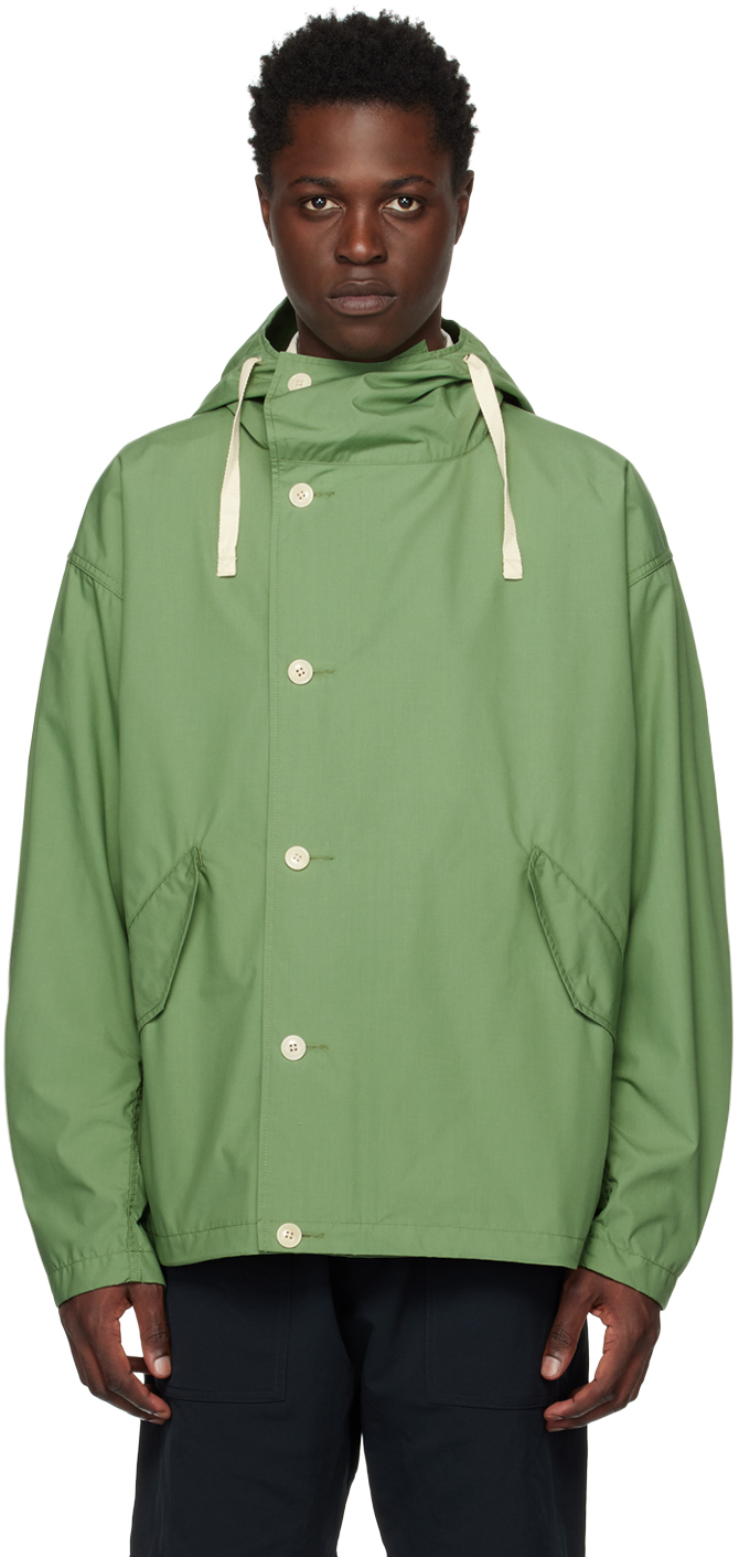 Nanamica: Green Hooded Jacket | SSENSE UK