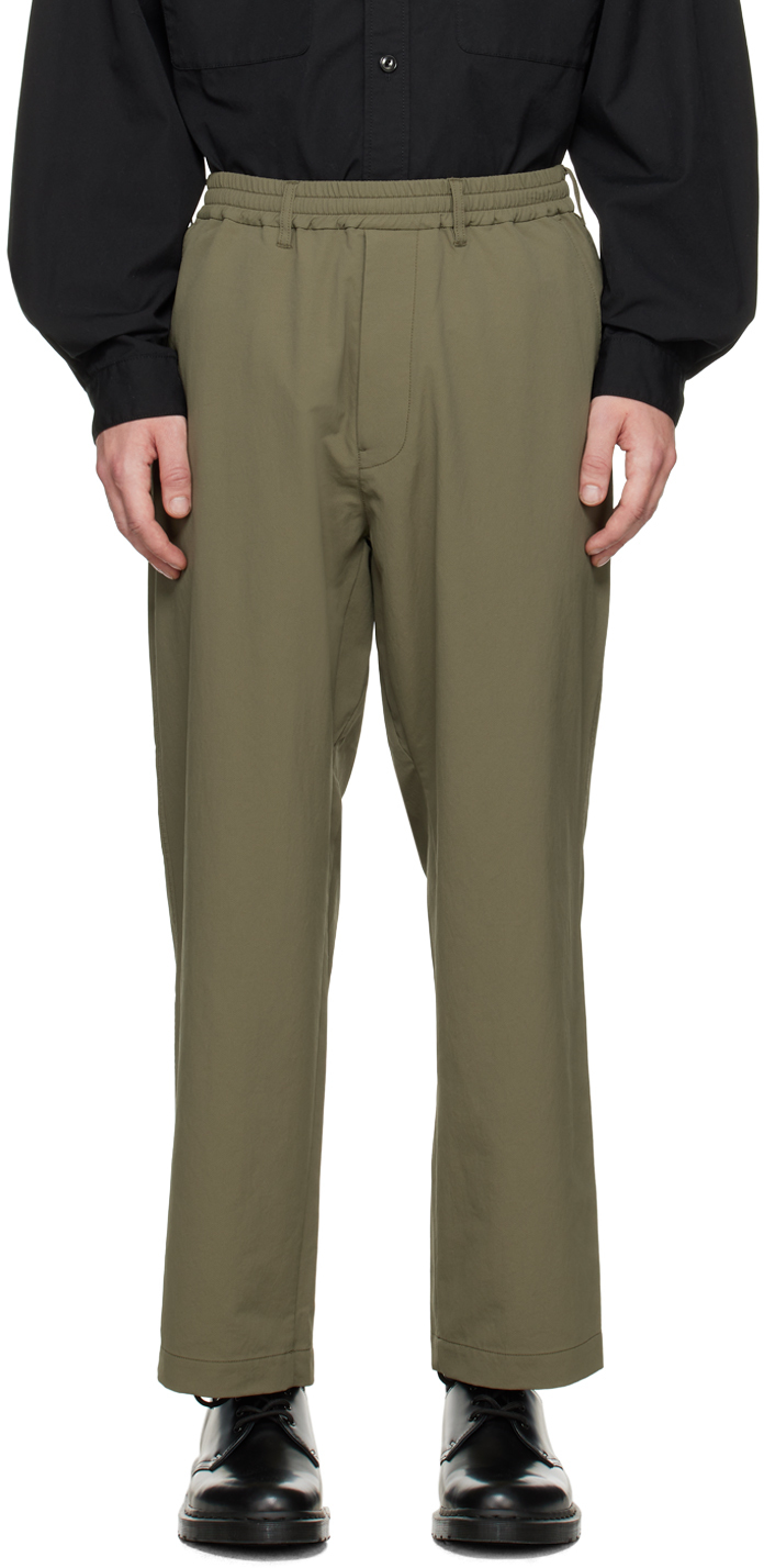 Nanamica Ssense Exclusive Khaki Trousers In Military Green