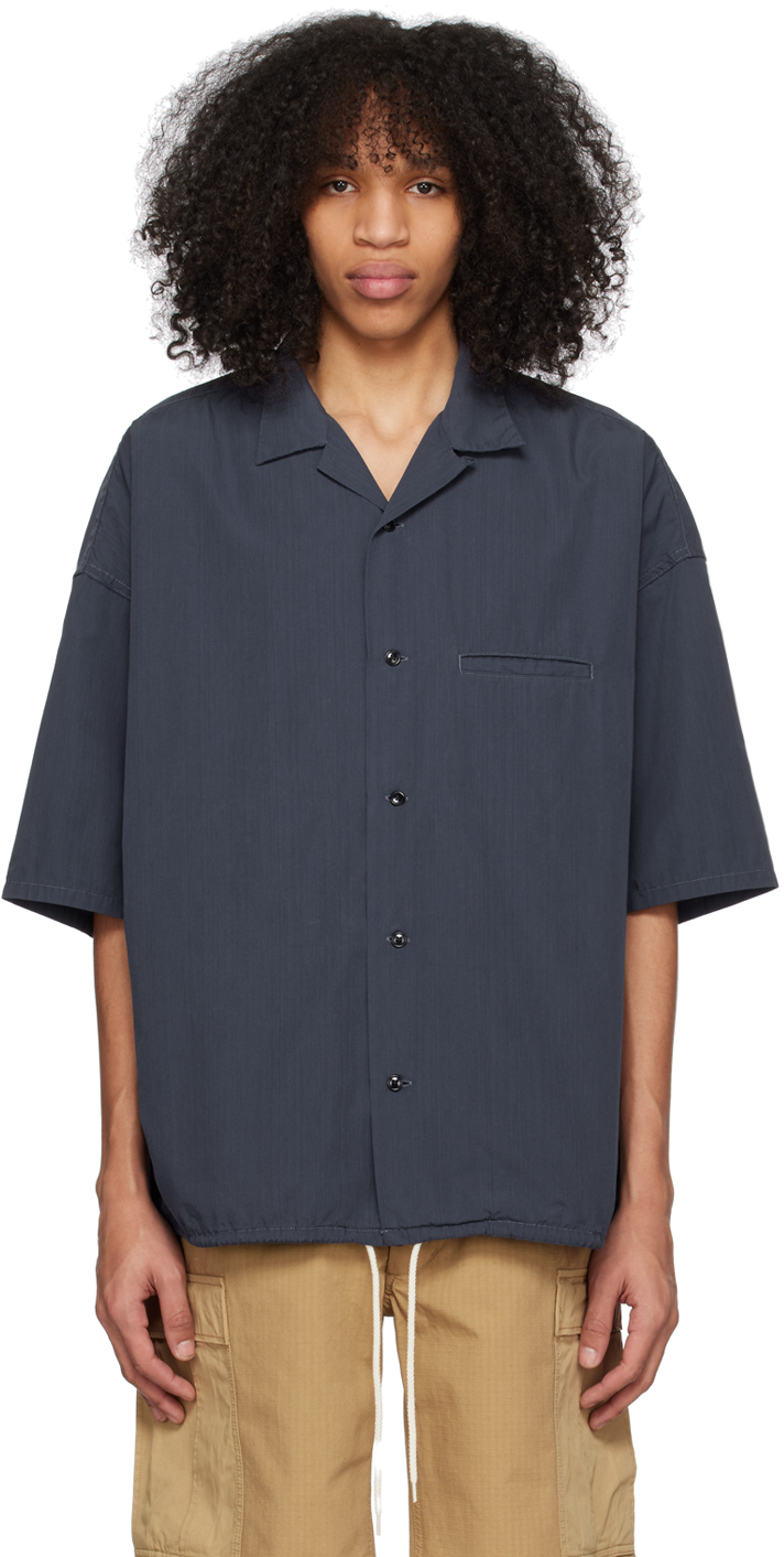 Navy Wind Shirt by nanamica on Sale