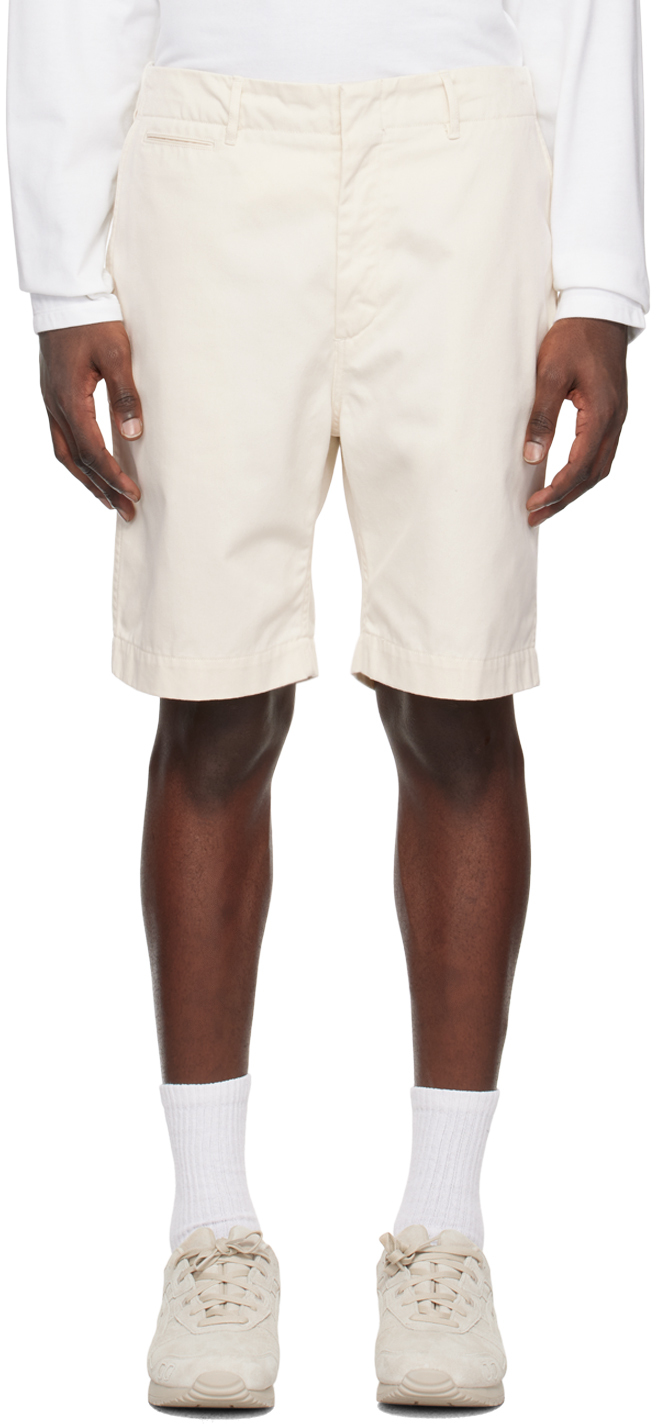 Nanamica Off-white Five-pocket Shorts In Ecru