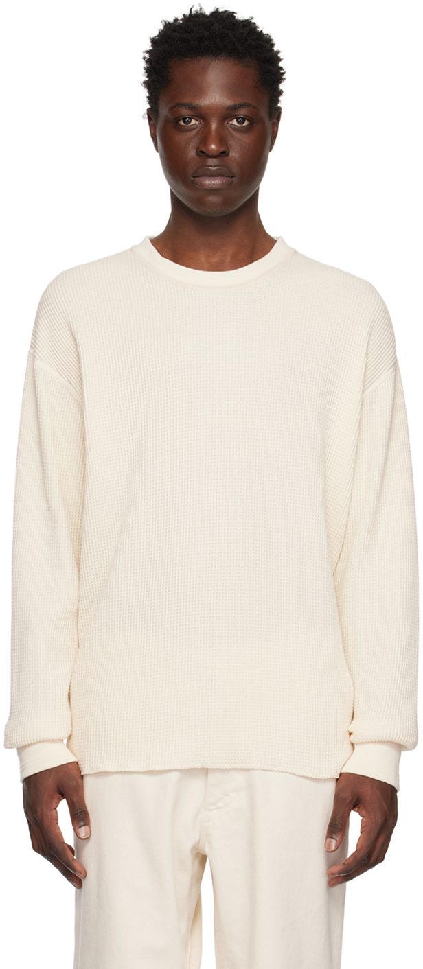 Nanamica: Off-White Thermal Long Sleeve T-Shirt | SSENSE Canada