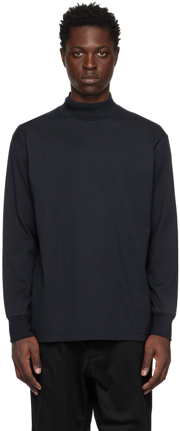 Navy Patch Turtleneck by nanamica on Sale