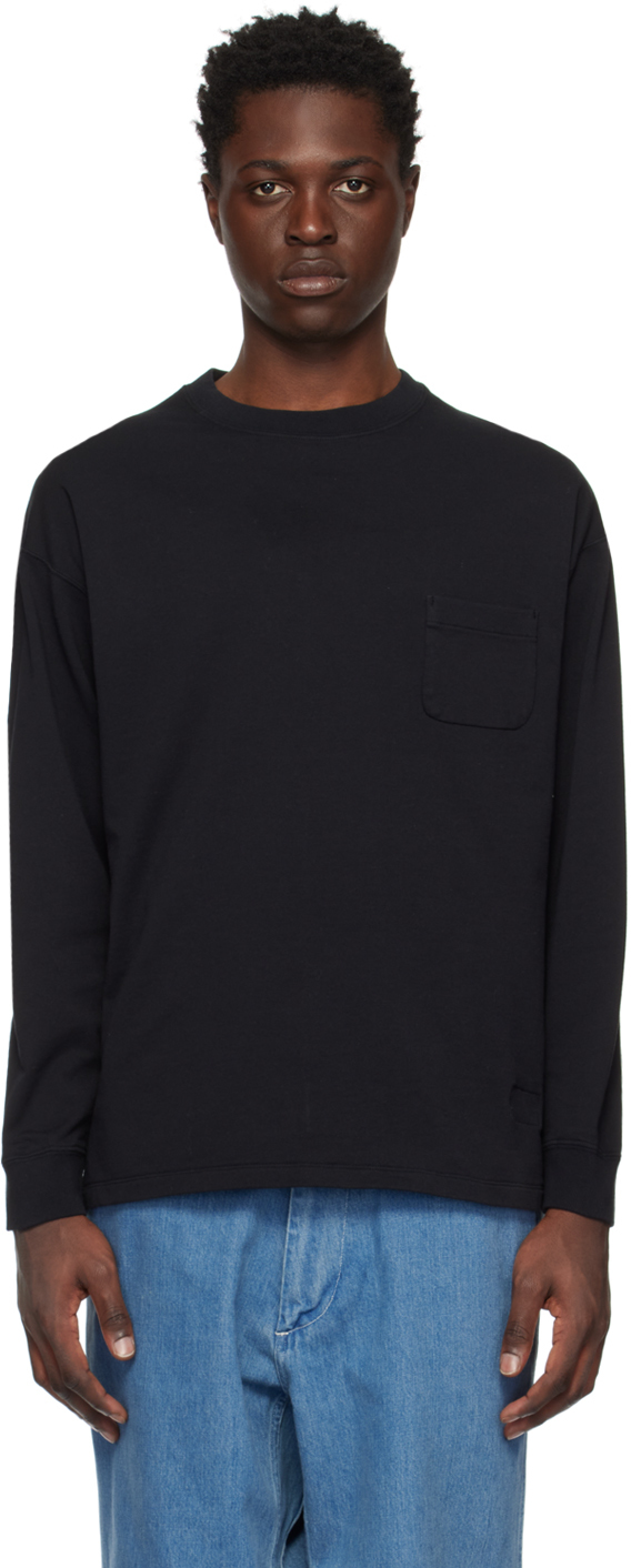 Nanamica Black Pocket Long Sleeve T-shirt