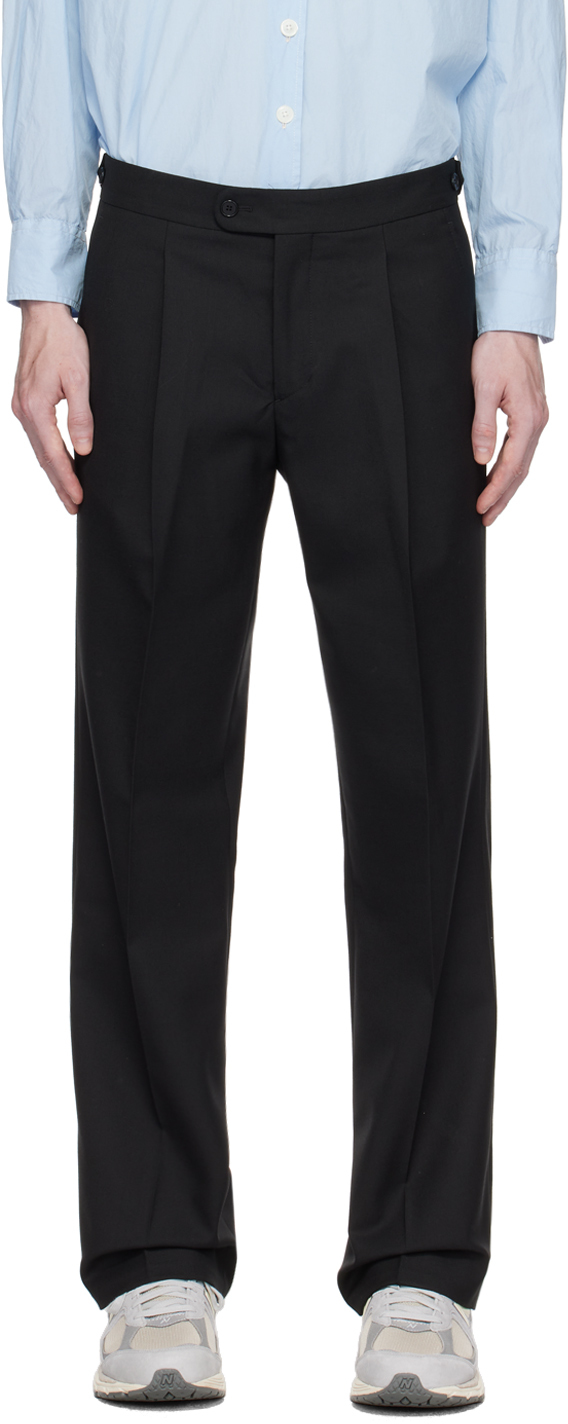 Shop Sunflower Black Max Trousers In 999 Black