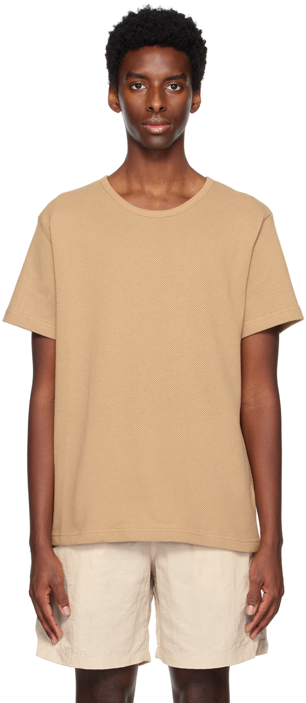 Shop Sunflower Beige Garment-dyed T-shirt In 150 Khaki