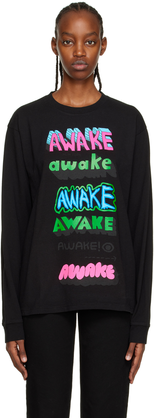 Awake NY: Black Stefan Meier Edition Long Sleeve T-Shirt | SSENSE