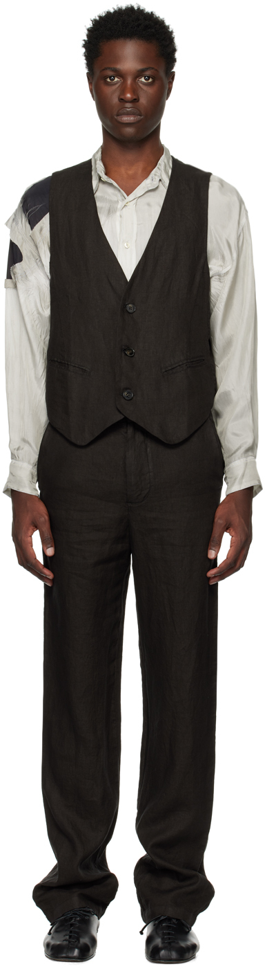 Edward Cuming Black Self-tie Vest