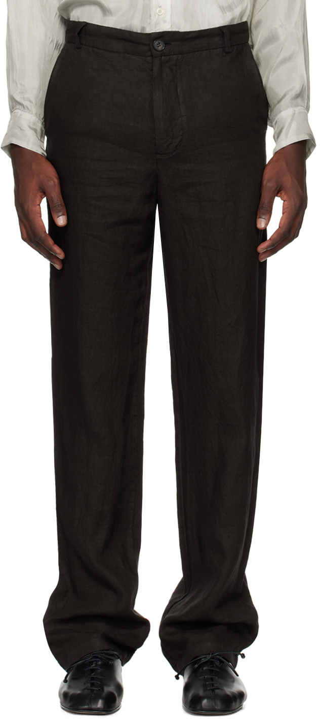 Edward Cuming Black Zip Trousers SSENSE