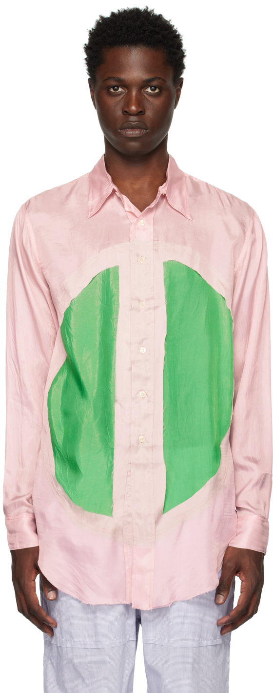 Pink Paneled Shirt