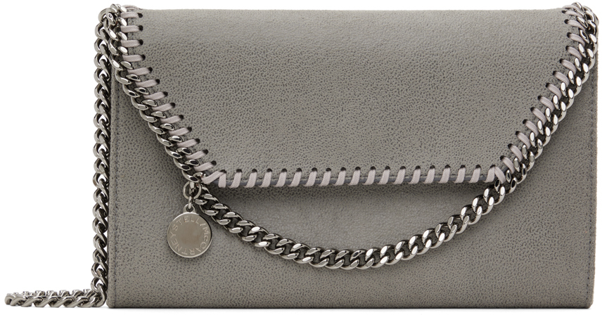 Stella Mccartney Gray Mini Falabella Bag In 1220 Light Grey